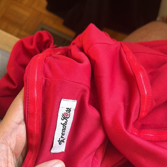 Plus Red Elegant Off The Shoulder Dress - Picture 3 of 7